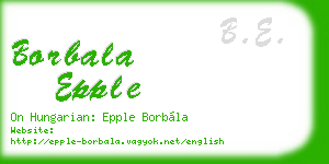 borbala epple business card